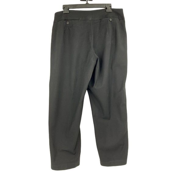 Women’s Black Merona Pants Size 16W 0221 Stretch Tapered Crop Career - Picture 4 of 6